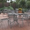 Flash Furniture Barker 31.5'' Silver Square Tempered Glass Metal Table TLH-073A-2-SV-GG - alternate 1